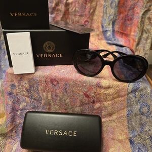 Versace Elegant Black Sunglasses for Women